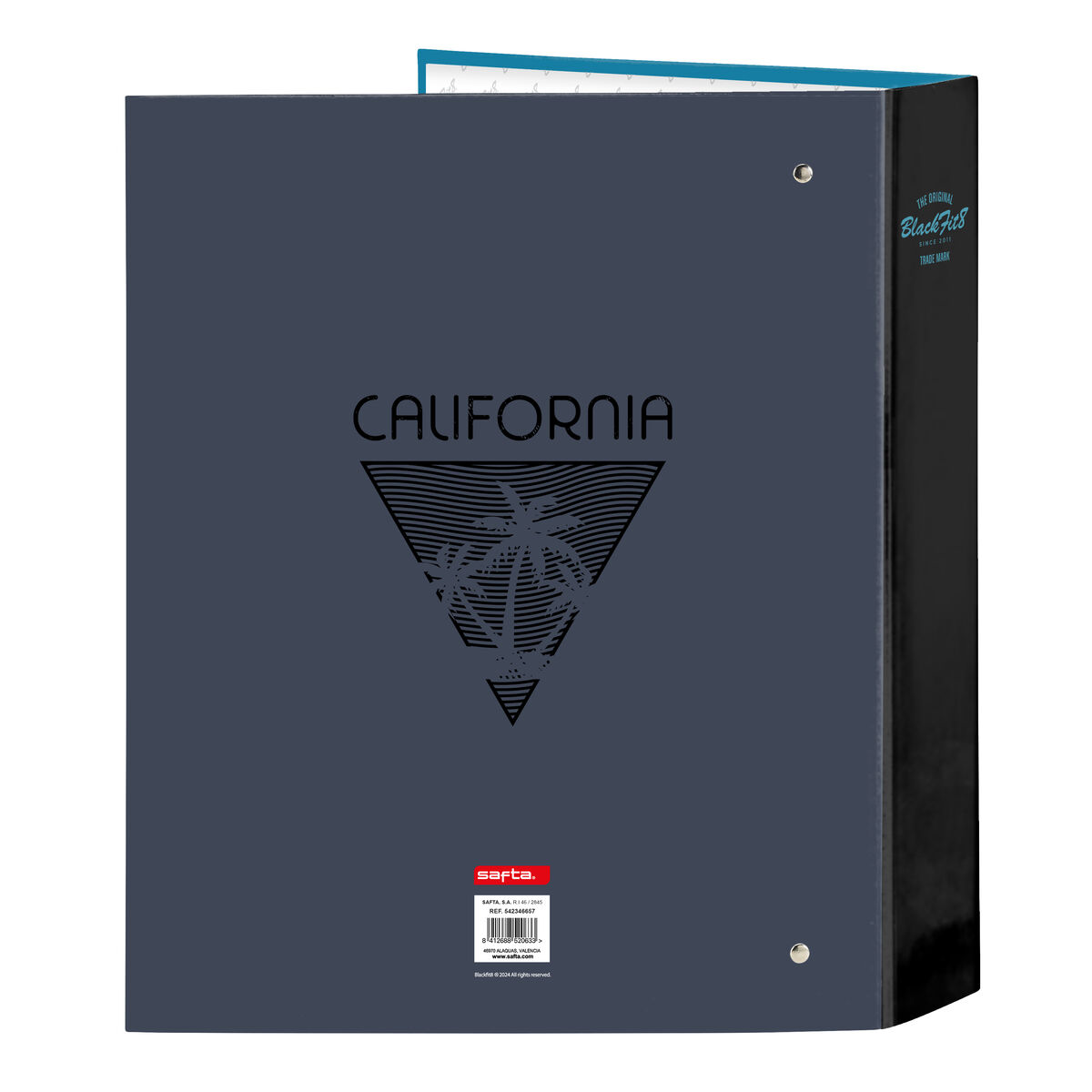 Ringbind BlackFit8 California Blå Sort A4 27 x 33 x 6 cm